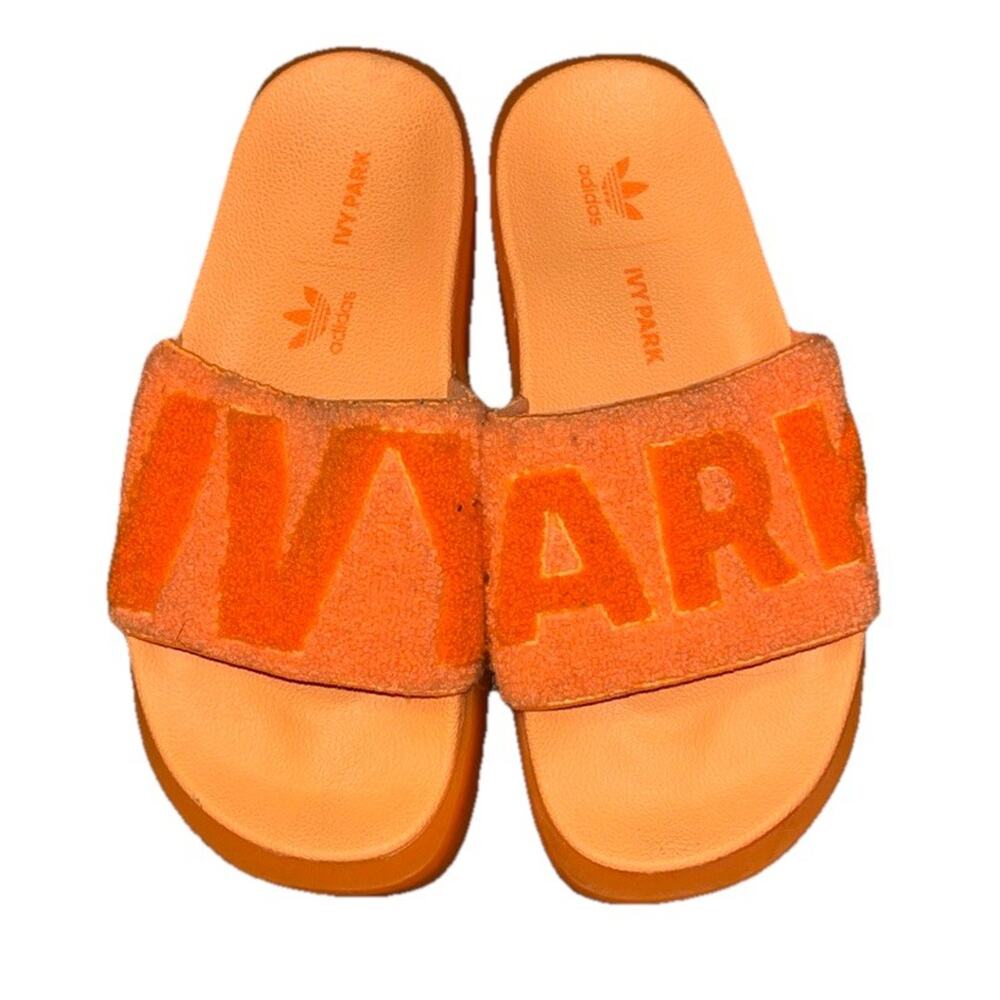 Adidas Ivy Park (Beyoncé Collab) Orange Slides Size 6